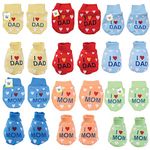 Toddylon Baby Mitten & Booties Set Printed Gloves and Socks Combo (0-6 Months) (Dark Multicolor, Pack of 6)