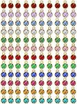 120 Pieces Crystal Birthstone Charm