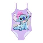 Disney Lilo & Stitch Girls Swimsuit, One Piece Swimming Costume, Ages 5 to 13 Years Old 10-11 Years Lilac