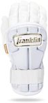 Franklin Sports Baseball Hand + Wrist Guard - PRT LG Series Adult Hand + Wrist Protector for Batting - Protective Hand, Wrist Shield - Right + Left Hand Hitters - White + Gold - One Size - Adult