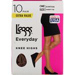 L'eggs Women's Everyday Sheer Toe Panty Hose, Tan, One Size