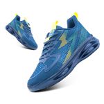 Hitmars Mens Running Shoes Trainers Sneakers Gym Shoes Sports Shoes Cushioned Wide Running Shoes Fashion Low Top Sneakers Mesh Blue 7.5 UK