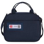 DISONCARE Diabetes Supplies Travel Case, Ballistic Nylon, Medical Label, Reserved Important Information, Anti-Lost