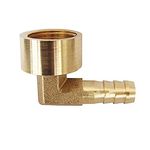 HATOOLHA® Brass Barb Hose Fitting, Elbow Pipe Connector 12mm Barbed to 1/2" BSP Female Thread 90 Degree Pipe Adapter Connector