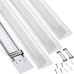 4X 50w LED Batten Lights 5ft 150cm 6500k Daylight IP20 Strip Light Fitting for Ceiling of Home & Office Workshop Garage Lighting