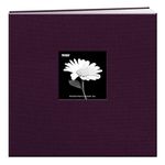 Pioneer 12 x 12-inch Fabric Frame Post Bound Scrapbook, Sweet Plum