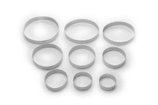 Fox Run 3619 Round Cookie Cutter Set, Stainless Steel, 9-Piece, 1 x 6 x 6 inches