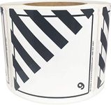 Hazard Class 9 D.O.T. Miscellaneous Dangerous Goods | 120 mm 4 x 4" Inch | 500 Pack