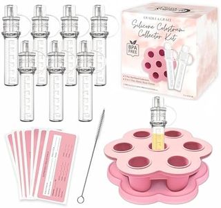 Cradle & Grace Colostrum Collector Kit, 6 ml Food-Grade Silicone Breast Milk Collector and Storage Tray, 7 Pieces Pre-Sterilized Milk Collectors for Breastfeeding