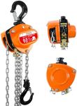 TKK 1/2 Ton Chain Hoist - 1100lbs Capacity, 10FT Manual Hand Chain Block with Heavy-Duty Hooks and Industrial-Grade Structures for Garages, Warehouses, Automotive, and Machinery Lifting