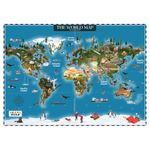 NESTA TOYS - World Map Jigsaw Puzzle for Kids (108 pcs, 70 x 50 cm) | Jumbo Floor Puzzle | Educational Toy (6+ Years)