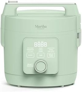 Martha Stewart 8 Cup Cooked (4 Cup Uncooked) Rice Cooker & Steamer, Sage