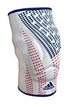 adidas Men's Wrestling Reversible Knee Pad (XL, White/Flag)