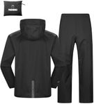 Outdoor Ventures Packable Rain Suit for Men Lightweight Waterproof Breathable Rain Gear for golf Rain Jacket Pants