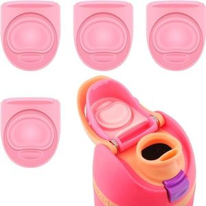 WEZCHUGHAOL 4pcs BPA-Free Seal Bottle Cap Mouth Stopper Gasket Silicone Plug Accessories, Compatible with Owala FreeSip 24oz 32oz, Water Bottle Top Lid Replacement Parts for Owala 19/24/32/40oz(Pink)