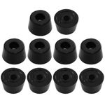 uxcell 10 Pcs 19.5mm x 12mm Conical Recessed Rubber Feet Bumpers Pads Black