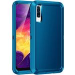 RegSun for Galaxy A50/A50S Case,Shockproof 3-Layer Full Body Protection [Without Screen Protector] Rugged Heavy Duty High Impact Hard Cover Case for Galaxy A50/A50S 2019 6.4",Turquoise