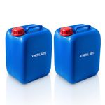 V METAL ARTS Plastic Jerry Can | Set Of 2 | 5 Litre | Water Storage Leak Proof Can | Blue PVC Can | Chemical Storage Plastic Gallon | Oil Fluid Tanks for Generators, Jeeps, and Other Vehicles