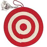 Cat Scratching Mat, Round Archery Target Shape Cat Scratch Rug Mat Cat Scratcher with Hanging Rope Cat Sleeping Rug Pad