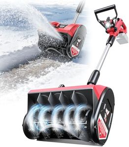 LIVOWALNY Electric Snow Shovel Compatible with Milwaukee 18V Battery, Cordless Snow Blower 12"x6" Clearing Path, Lightweight Powered Snow Thrower with Adjustable Directional Plate LED Light, Tool Only