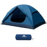 Voyager 2 Man Tent - Waterproof, Windproof, Quick Setup, Spacious 2-Person Camping Tent, Durable, Lightweight Outdoor Shelter, Ideal for Hiking, Backpacking, Camping - 225x135x110cm - Navy