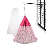 Beetot New Born Baby Swing Cradle (Jhula) Set | Cradle Swing, Mosquito Net, Spring, Triangle Hanger, Window Hanger | Weight Capacity Up To 20Kg | Age From 0-12 Months | Jhula (Red) - Cotton