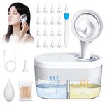 Hommie Ear Wax Removal Kit, Electric Ear Cleaner Irrigation Kit With 4 Pressure Modes Safe and Effective Ear Syringe Kit Includs Cotton Swabs, Ear syringe, 3 Eartips (white) Screw Ear Pick