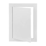 CABAX 8x12 inch Plastic Access Panel for Drywall Ceiling Reinforced Plumbing Wall Access Doors Removable Hinged, White