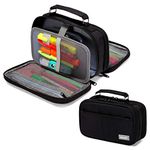 Pencil Case,VASCHY Large Pencil Pouch with Compartments for Middle School,Work,Office Pen Holder Organizer School Supply Black