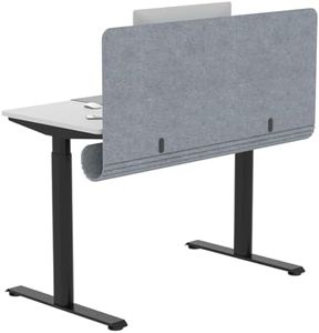 ERGO COLLECT Desk Privacy Panel with Wire Management, 47.2 x 22.5 inch Sound Absorbing Felt Cubicle Desk Divider with Hidden Cord Organizer, Clamp or Screw Mount, Acoustic Partition for Office & Home