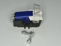 Blue Cartridge and diamond stylus with the correct mounting screws for DENON DP 62L, DP 11F, DP 23F, DP 300F, DP 30L, DP 35F, DP 37F, DP 45F, DP 47F, DP 51F, DP 52F, DP 57L, DP 59L, DP 60L, DP 72L, Turntable Pickup, needle