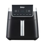 Ninja Air Fryer MAX PRO, 6.2L, Uses No Oil, Large Square Single Drawer, Roast, Bake, Air Fry, Family Size, Digital, Cook From Frozen, Non-Stick, Dishwasher Safe Basket & Crisper Plate, Grey, AF180UK