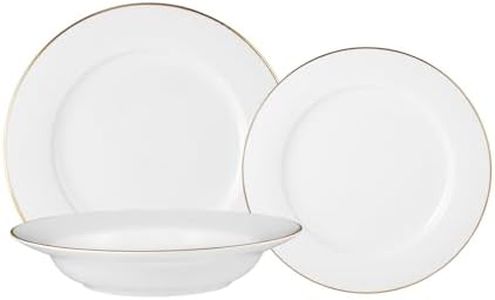 Maxwell & Williams White Gold Rim Dinner Set 12pc Gold Gift Boxed