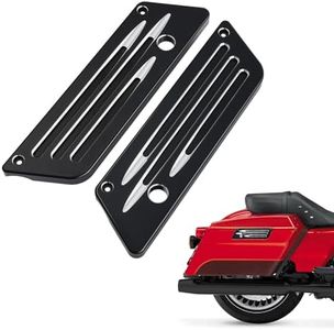 Black Anodized Billet Hard Saddlebag Bags Latch Cover for Harley-Davidson Touring 1993-2013