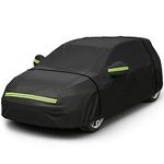 Favoto Car Cover Winter Full Car Cover Dustproof Waterproof Car Cover Car Cover for 370 cm - 400 cm Hatchback Black 395 cm x 150 cm x 130 cm, 2.65 kg