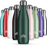 Mont-Clair Stainless Steel Water Bottle, Vacuum Insulated + BPA Free, 12h Hot & 24h Cold Drinks Bottle, Metal Water Bottle 500ml Leakproof, Ideal for Adult, Kids, Running - Green