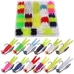 Crappie Jigs and Lures Kit -135 & 40 Piece Set with Plastics, Jig Heads, Split-Tail Grub Baits - Perfect for Crappie Fishing, Panfish Lures