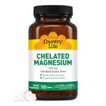 Country Life Chelated Magnesium, 180 Tabs 250 MG