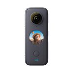 insta360 ONE X2 360 Degree Waterproof Action Camera,5.7k 360 Capture| FlowState Stabilization| Ultra Bright Screen |Touch Screen |AI Editing|Live Streaming, Webcam|Voice Control | Optical Zoom, Black