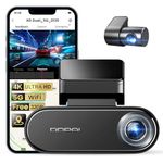 ddpai N5 Dual 4K Car Dash Cam Front and Rear 2160P+1080P Dashcam Built-in 32G eMMC Voice Control ADAS 5G WiFi GPS G-Sensor with APP Control Night Vision 24 Hours Parking Monitor Support 512GB TF Card
