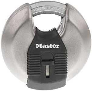 Master Lock M50XD Magnum Heavy Duty Stainless Steel Discus Padlock with Key, Silver