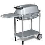 PK Grills PK300-SCX Portable Charcoal Grill and Smoker, Aluminum Outdoor BBQ Grill, Portable Grill for Camping, Backyard Grilling, Park, Tailgating, Silver