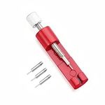 Watch Link Removal Kit with 3 Extra Pins, Watch Strap Adjustment Tool for Watch Strap Resizing (red)