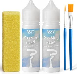 WAN2TLK Masking Fluid for Watercolor Painting - 120ml White with a Paintbrush and Eraser - Art Masking Fluid Pen Watercolor Medium Art Supplies for Artists