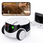 Enabot EBO ROLA PetPal 2.5K Camera Robot: Movable WiFi QHD Cam, Indoor Smart Home Security, Night Vision, 2-Way Audio, Remote App Control, Photo, Video for Cat/Dog/Family (w/Storage Module)