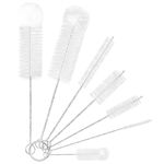 YUNGMAX Long Bottle Cleaner Brush and Straw Cleaner Brush Set, 7PCS Flexible Small Cleaning Brushes for Water Bottles Glasses Kettle Spout Lid Pipe