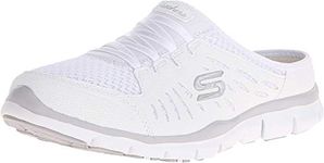 Skechers Sport Women's No Limits Slip-On Mule Sneaker, White, 8.5 Wide