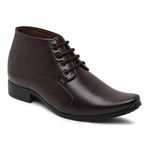 Zixer Men's Pure Genuine Synthetic Leather High Ankle Office Wear Formal Shoes with Comfort Footbed for Men Oxford Look All Day Wear Stylish Modern Classic Lace Up Formals Footwear, for Office.