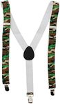 Mytoptrendz® Braces Suspender Camouflage Adjustable Y Belt Fancy Dress Camouflage Braces Suspender