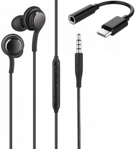 Type-C Earphones for OnePlus 12R / 12 R Earphones Original Like Wired in-Ear Headphones Stereo Deep Bass Headset Earbud with Type-C to 3.5mm Audio Jack, Mic (TAK3, Black)